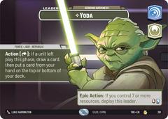 Yoda - Sensing Darkness [Showcase Foil] #261 Star Wars Unlimited: Twilight of the Republic Prices