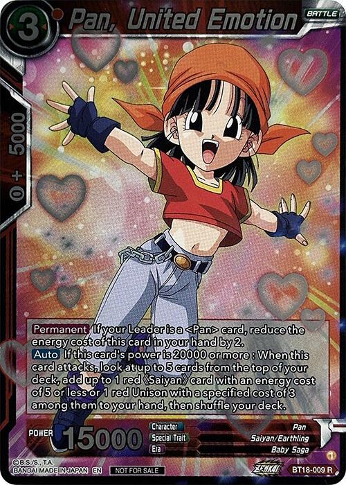 Pan, United Emotion BT18-009 Dragon Ball Super Divine Multiverse Release Promos