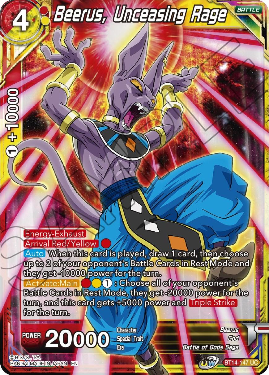 Beerus, Unceasing Rage BT14-147 Dragon Ball Super Cross Spirits