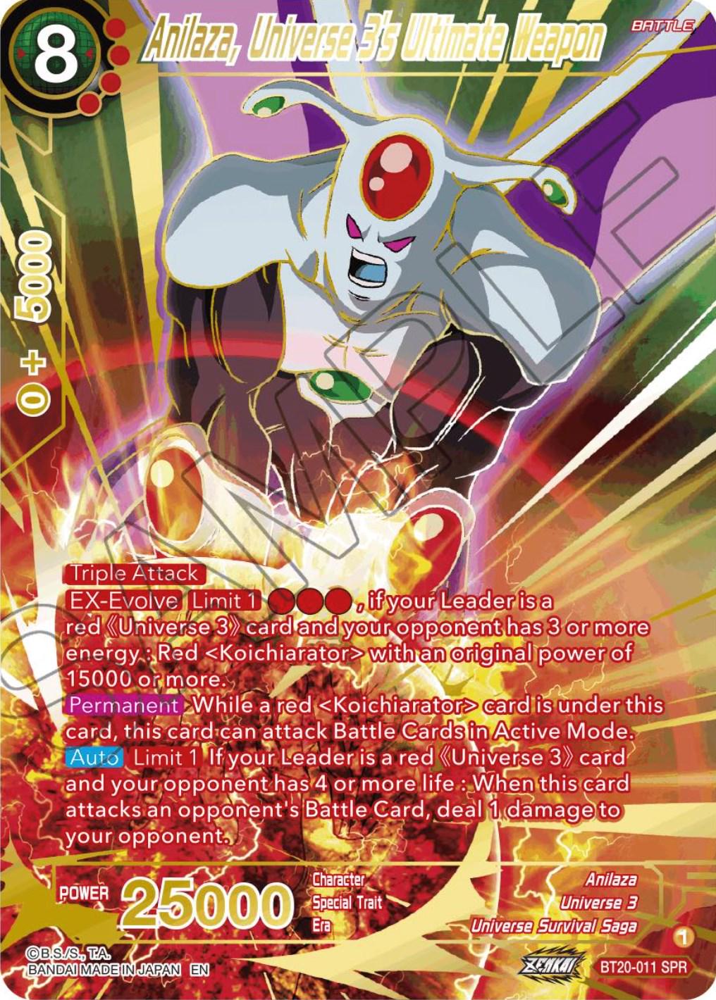 Anilaza, Universe 3's Ultimate Weapon [SPR Foil] BT20-011 Dragon Ball Super Power Absorbed