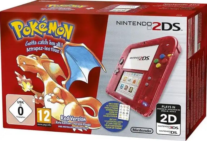 Nintendo 2DS Pokemon Red Edition PAL Nintendo 3DS