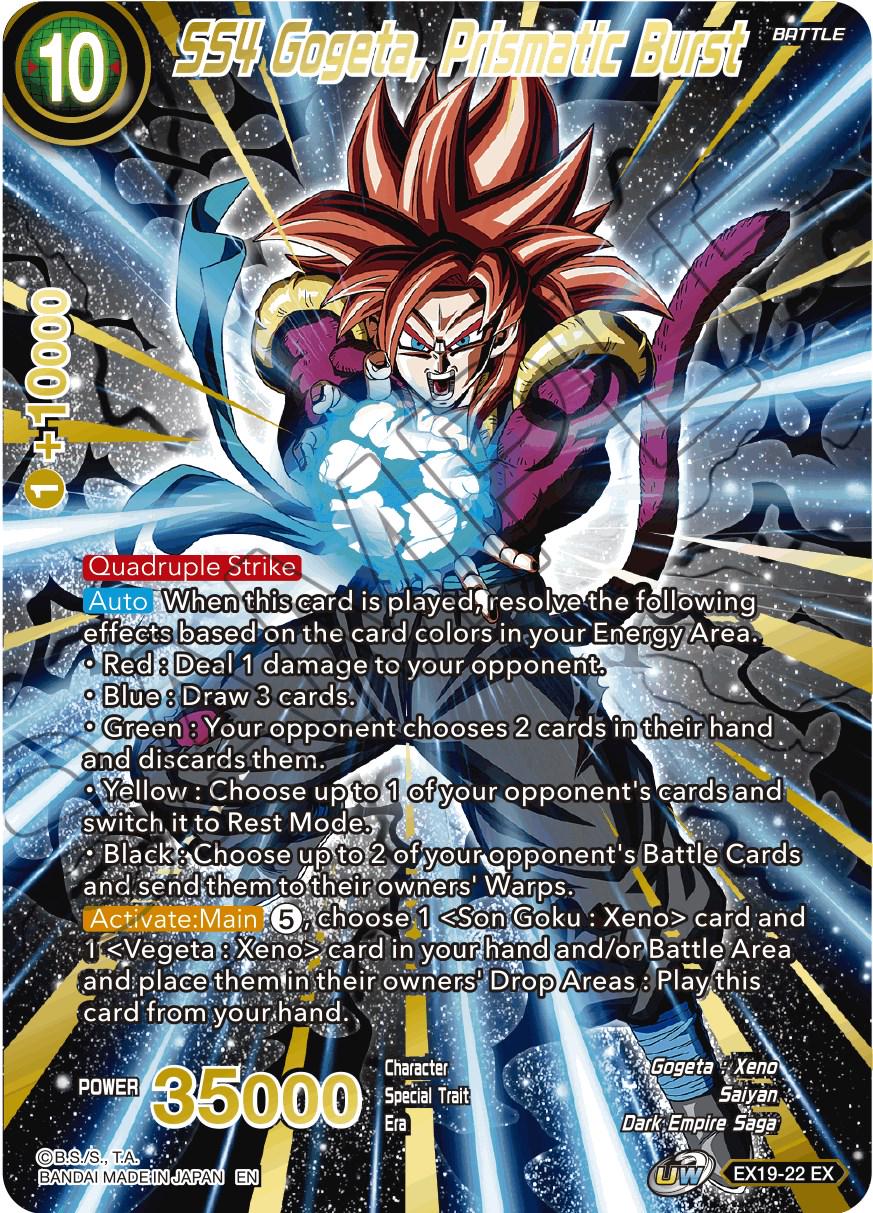 SS4 Gogeta, Prismatic Burst EX19-22 Dragon Ball Super Expansion Set: Special Anniversary Box 2021