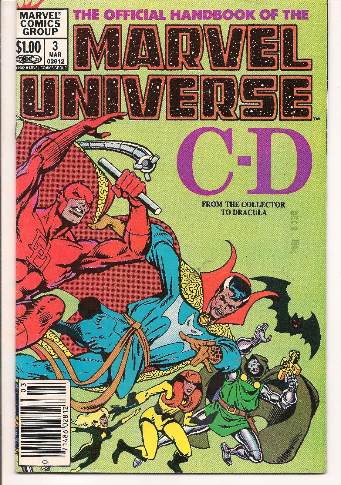 Official Handbook Of The Marvel Universe [Newsstand] #3 (1983) Comic Books Official Handbook of the Marvel Universe