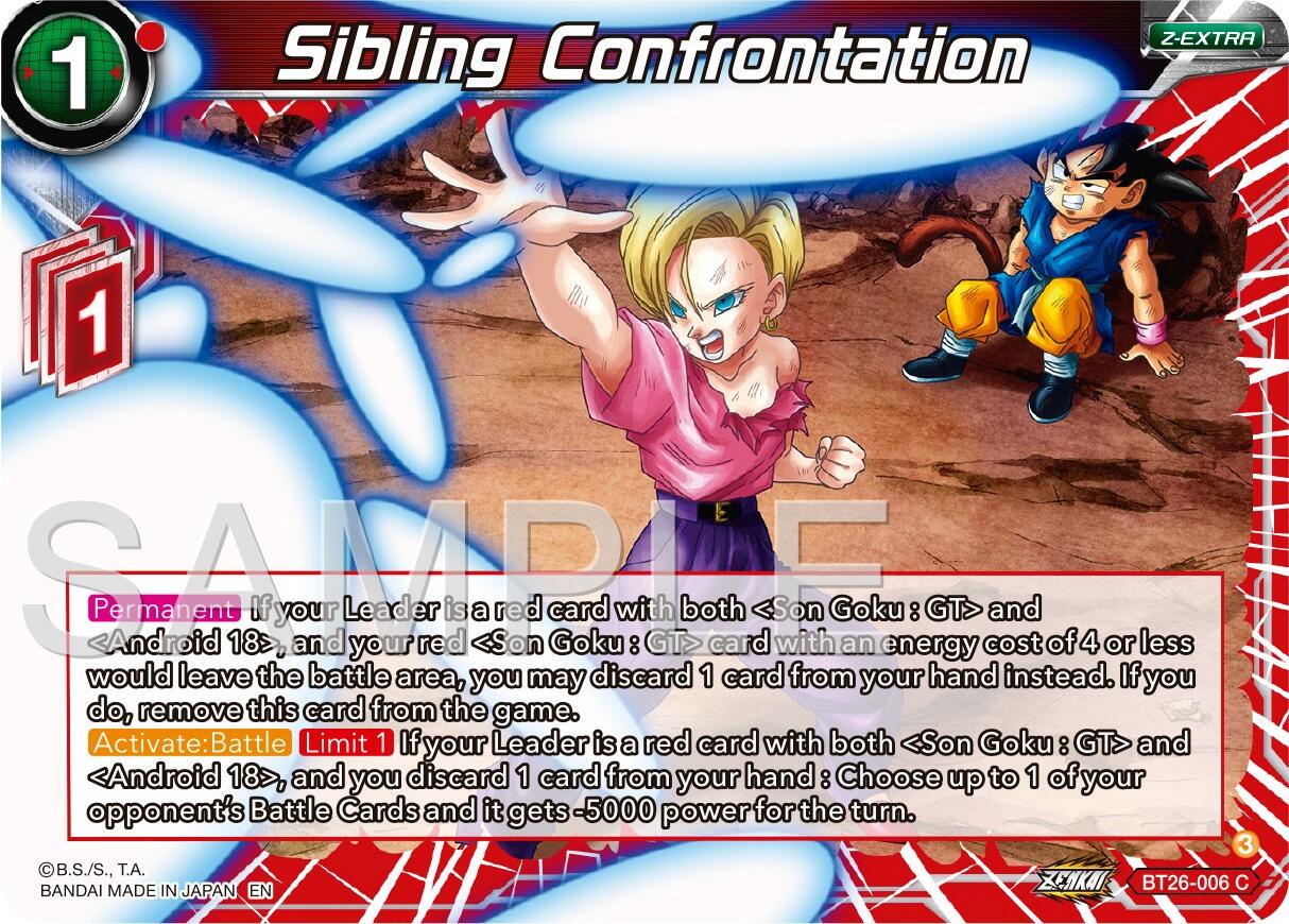 Sibling Confrontation BT26-006 Dragon Ball Super Ultimate Advent