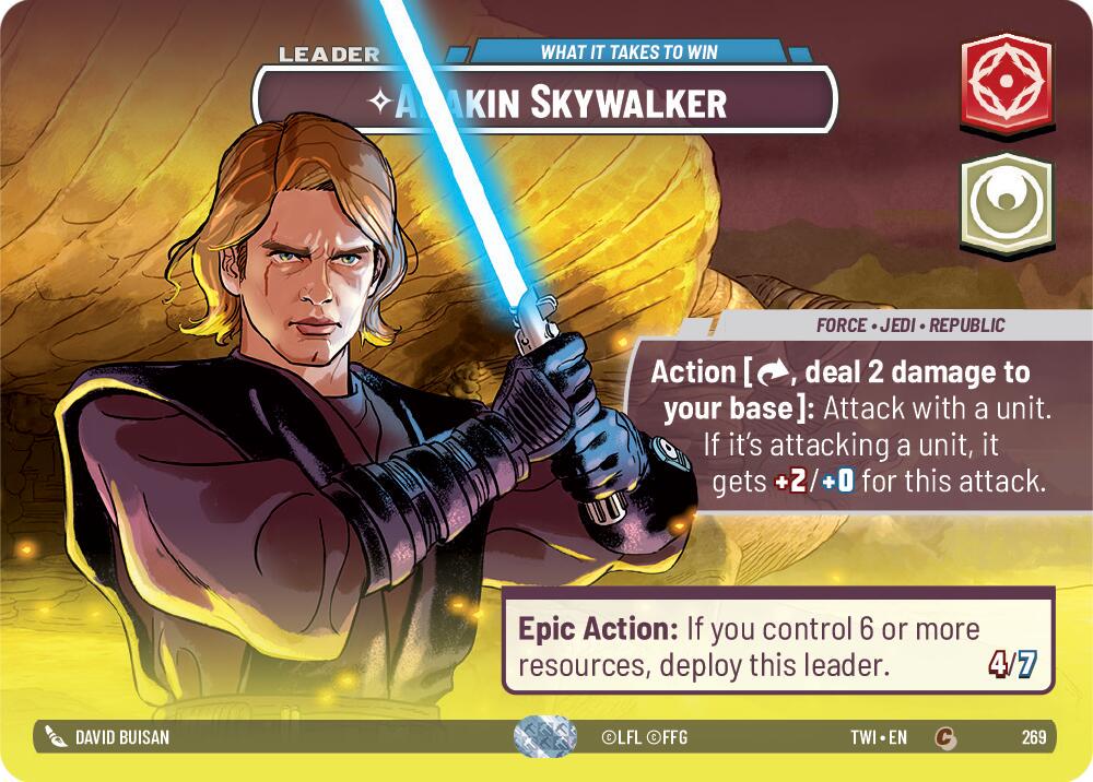 Anakin Skywalker - What it Takes to Win [Showcase Foil] #269 Star Wars Unlimited: Twilight of the Republic