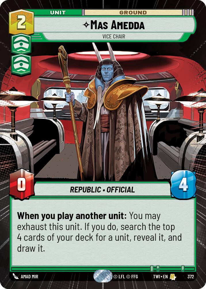 Mas Amedda - Vice Chair [Hyperspace Foil] #372 Star Wars Unlimited: Twilight of the Republic