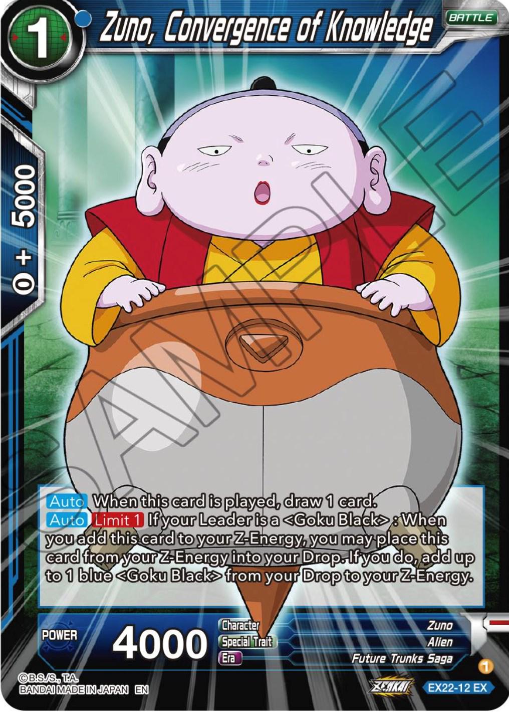 Zuno, Convergence of Knowledge [Foil] EX22-12 Dragon Ball Super Expansion Set: Ultimate Deck 2023