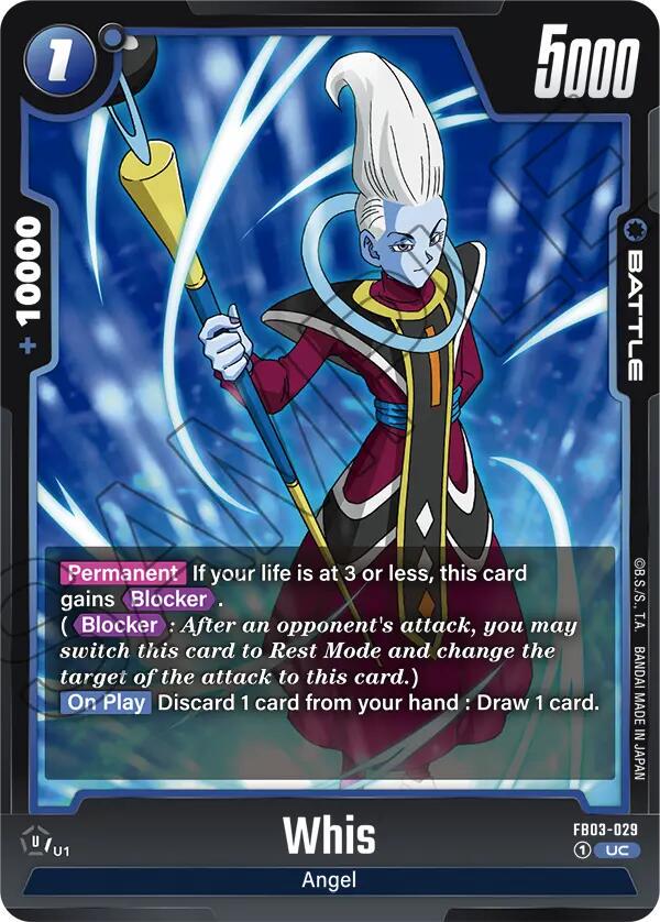 Whis FB03-029 Dragon Ball Fusion World Raging Roar