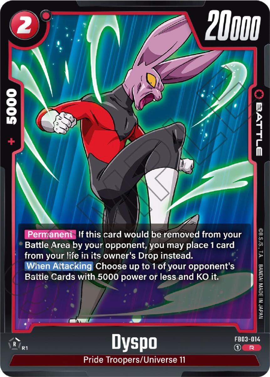 Dyspo [Holo] FB03-014 Dragon Ball Fusion World Raging Roar