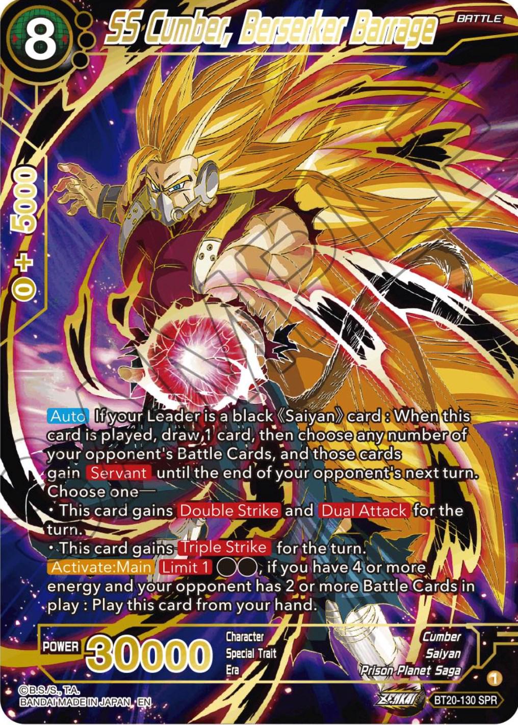 SS Cumber, Berserker Barrage [SPR] BT20-130 Dragon Ball Super Power Absorbed