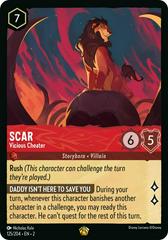 Scar - Vicious Cheater #125 Lorcana Rise of the Floodborn Prices