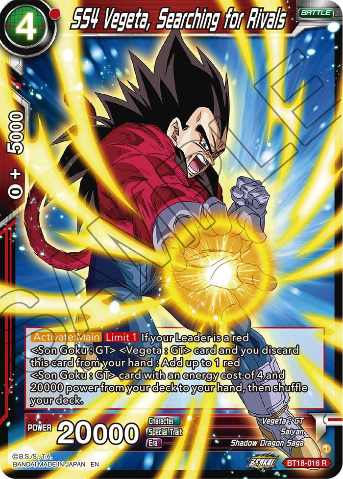 SS4 Vegeta, Searching for Rivals [Foil] BT18-016 Dragon Ball Super Dawn of the Z-Legends