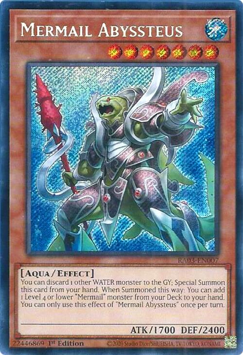 Mermail Abyssteus [Quarter Century Secret Rare] RA03-EN007 YuGiOh Quarter Century Bonanza