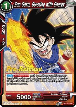 Son Goku, Bursting with Energy BT10-007 Dragon Ball Super Rise of the Unison Warrior: Pre-Release Promos