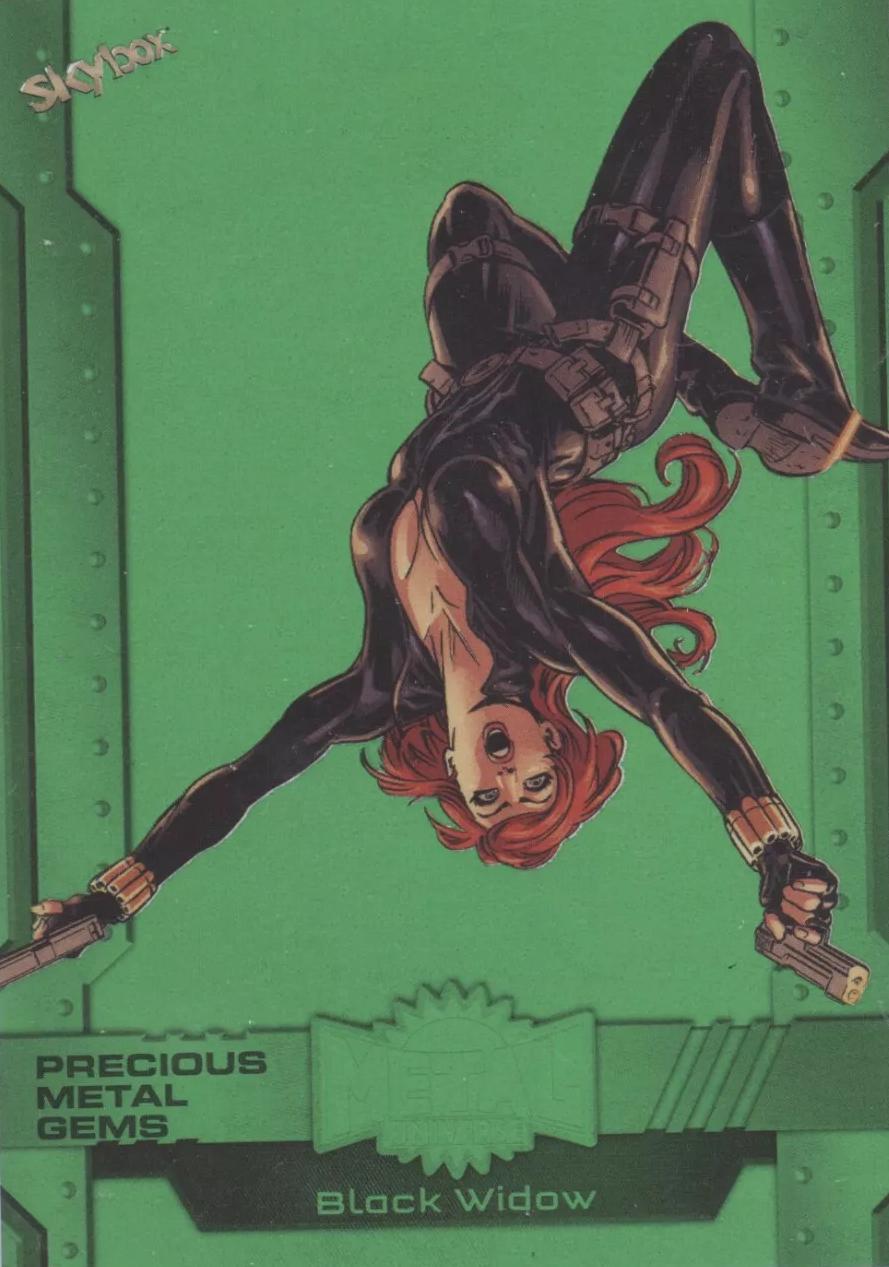 Black Widow [Green Precious Metal Gems] #113 2024 SkyBox Metal Universe Avengers