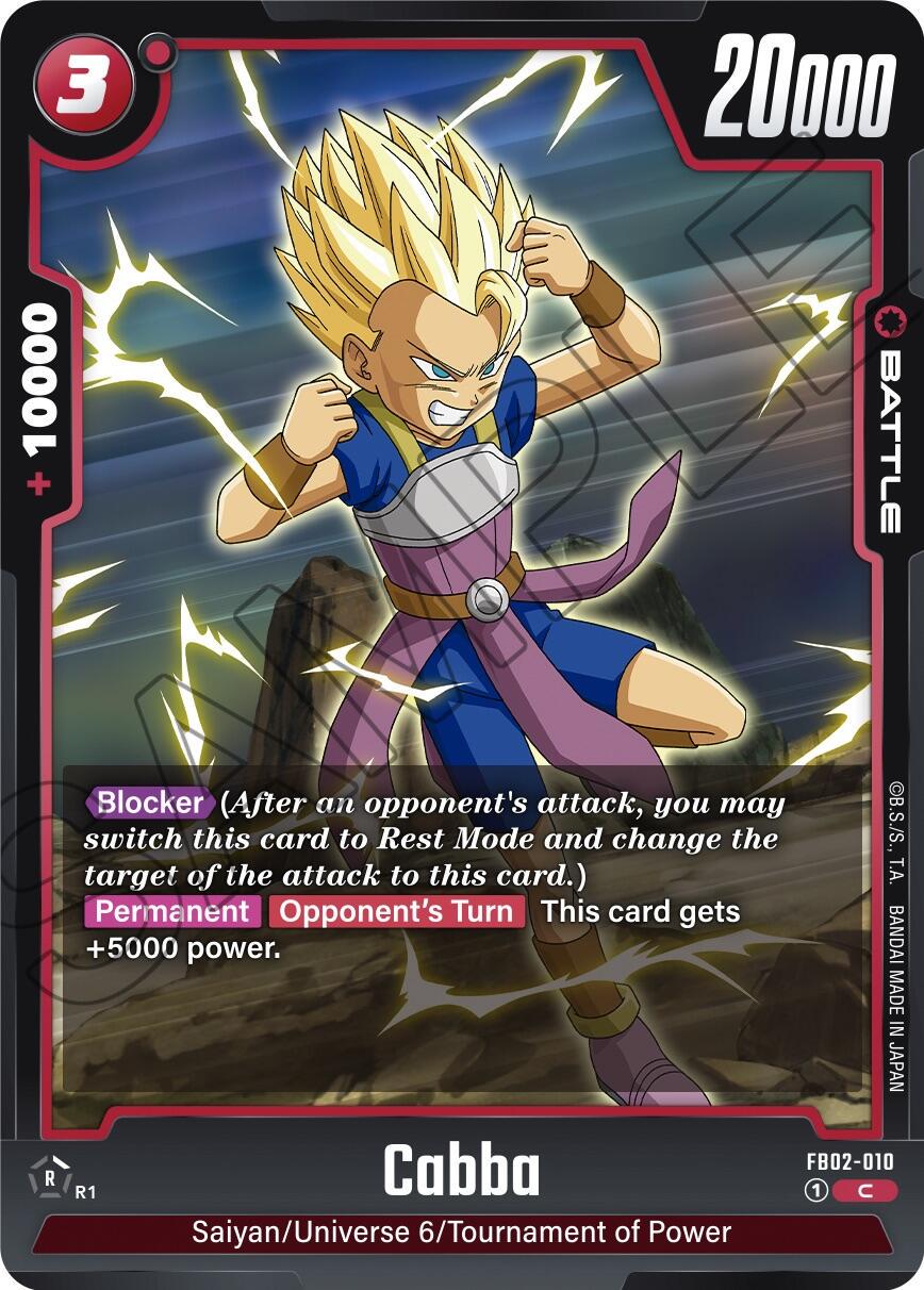 Cabba FB02-010 Dragon Ball Fusion World Blazing Aura