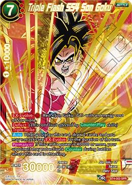 Triple Flash SS4 Son Goku [SPR] BT4-003 Dragon Ball Super Colossal Warfare