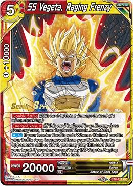 SS Vegeta, Raging Frenzy BT8-111 Dragon Ball Super Malicious Machinations: Pre-Release Promos