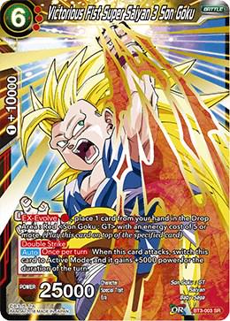 Victorious Fist Super Saiyan 3 Son Goku BT3-003 Dragon Ball Super Cross Worlds