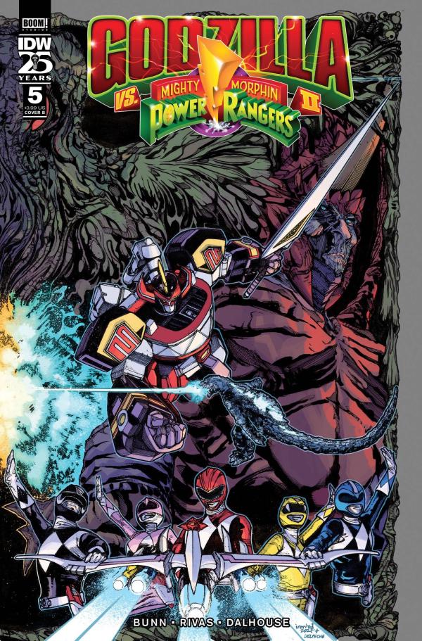 Godzilla vs. the Mighty Morphin Power Rangers II [Sanchez] #5 (2024) Comic Books Godzilla vs. the Mighty Morphin Power Rangers II