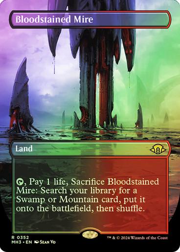 Bloodstained Mire [Borderless Foil] #352 Magic Modern Horizons 3