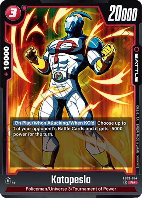 Katopesla - FB02-004 [Tournament Pack 02 Holo] FB02-004 Dragon Ball Fusion World Judge Promo