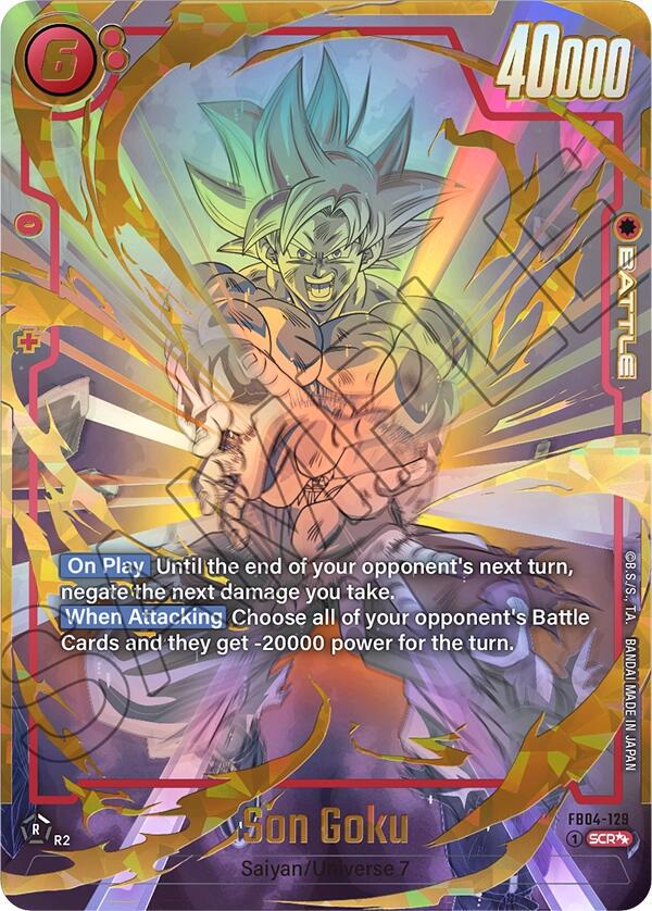 Son Goku - FB04-129 [Super Alternate Art Holo] FB04-129 Dragon Ball Fusion World Ultra Limit