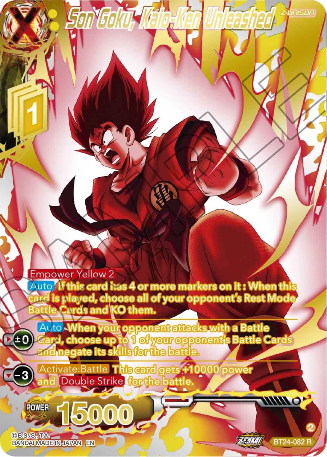 Son Goku, Kaio-Ken Unleashed [Gold Foil] BT24-082 Dragon Ball Super Beyond Generations