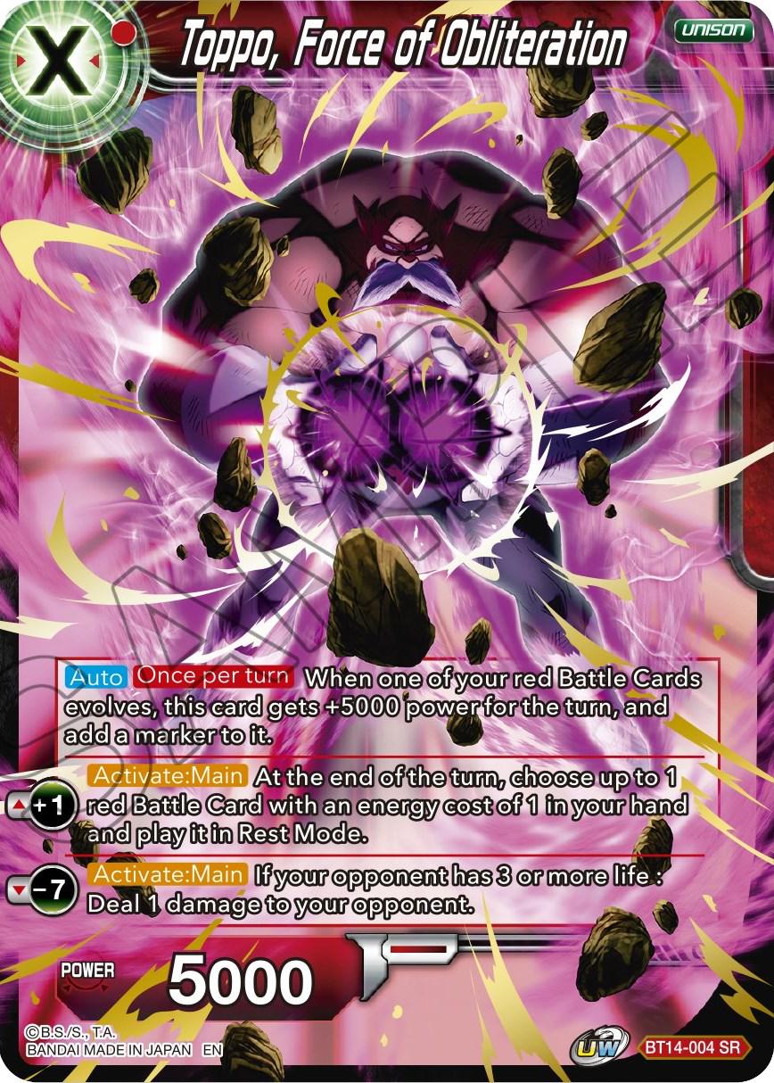 Toppo, Force of Obliteration BT14-004 Dragon Ball Super Cross Spirits