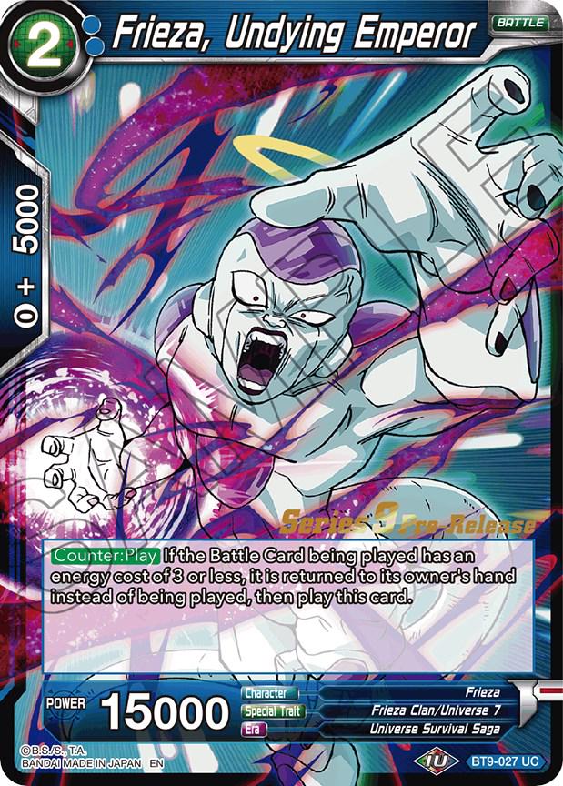 Frieza, Undying Emperor BT9-027 Dragon Ball Super Universal Onslaught: Pre-Release Promos