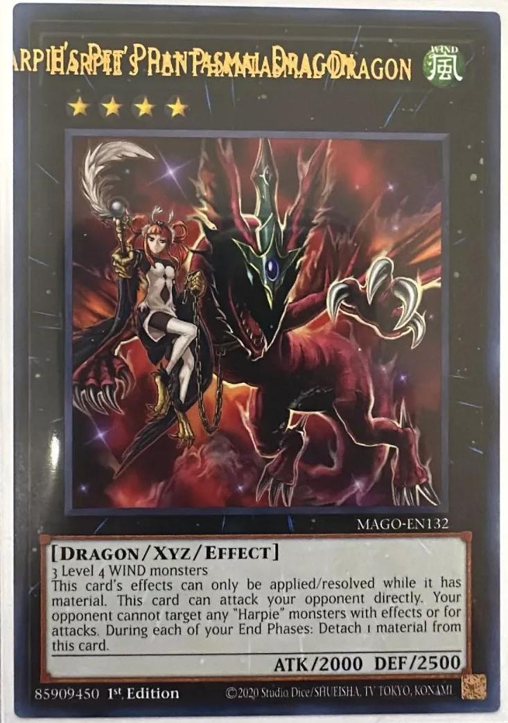 Harpie's Pet Phantasmal Dragon [Misprint] MAGO-EN132 YuGiOh Maximum Gold