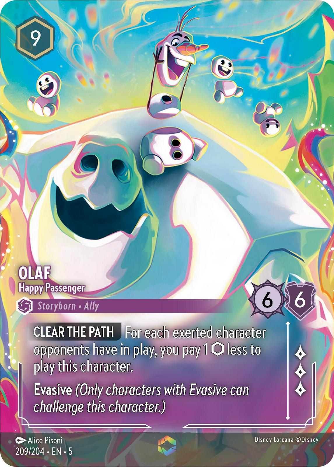 Olaf - Happy Passenger #209 Lorcana Shimmering Skies