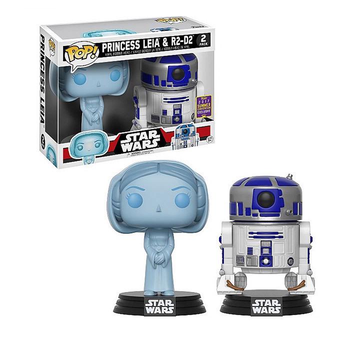 Princess Leia [Holographic] & R2-D2 Funko POP Star Wars