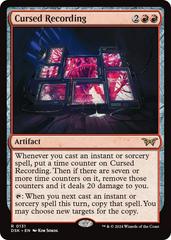 Cursed Recording [Foil] #131 Magic Duskmourn: House of Horror Prices