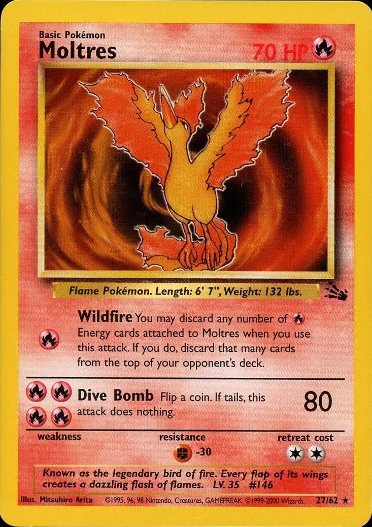 Moltres [1999-2000] #27 Pokemon Fossil