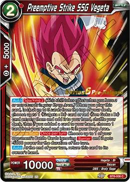 Preemptive Strike SSG Vegeta BT6-008_PR Dragon Ball Super Series 6 Pre-Release Promos