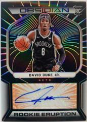 David Duke Jr. [Orange] Basketball Cards 2021 Panini Obsidian Rookie Eruption Signatures Prices
