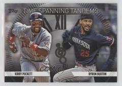 Byron Buxton, Kirby Puckett [Black] #TS-29 Baseball Cards 2023 Topps Update Time Spanning Tandems Prices