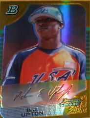B. J. Upton [Gold Refractor] #142 Baseball Cards 2005 Bowman Chrome Draft Picks Prices