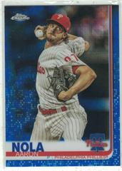 Aaron Nola [Blue Wave Refractor] #176 Baseball Cards 2019 Topps Chrome Prices