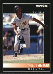 Willie McGee #7 Baseball Cards 1992 Pinnacle Prices