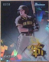 Robert Hassell [Black Atomic Refractor] #BSP-12 Baseball Cards 2021 Bowman Sterling Prices
