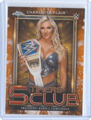 Charlotte Flair [Orange Refractor] Wrestling Cards 2021 Topps Chrome WWE 5 Timers Club Prices
