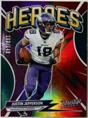 Justin Jefferson [Green] #H-8 Football Cards 2023 Panini Prestige Heroes Prices