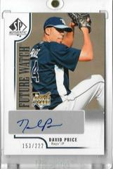 David Price [Autograph] #230 Baseball Cards 2009 SP Authentic Prices