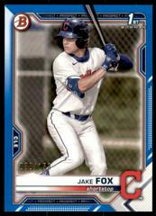 Jake Fox [Blue] Baseball Cards 2021 Bowman Draft Prices