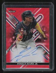 Ronald Acuna Jr. [Red Wave] #FA-RA Baseball Cards 2022 Topps Finest Autographs Prices