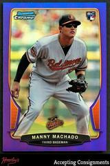 Manny Machado [Purple Refractor] #205 Baseball Cards 2013 Bowman Chrome Prices