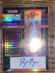 Brian Branch #SP-BB1 Football Cards 2023 Leaf Vivid Autographs Sideline Painting Prices
