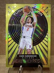 Cade Cunningham [Yellow Flood] #2 Basketball Cards 2021 Panini Obsidian Tunnel Vision Prices